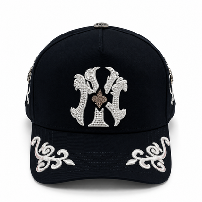 Nijayote Hats - "NY Crystals Black & White"