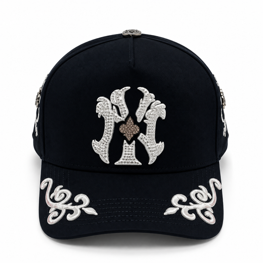 Nijayote Hats - "NY Crystals Black & White"