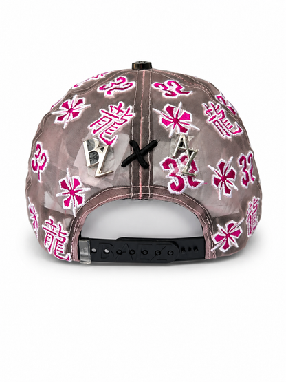 Vista trasera de la gorra VANTÉ™ Pink Dragon