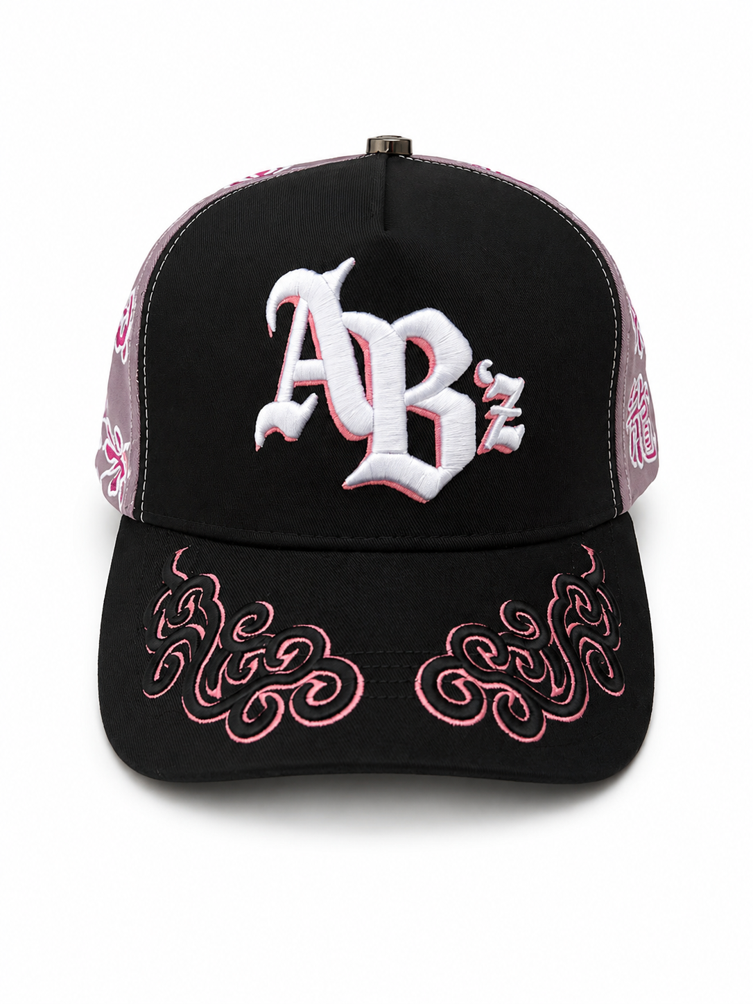 Vista frontal de la gorra VANTÉ™ Pink Dragon